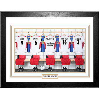 Personalised Framed 100% Unofficial Walsall Football Shirt Photo A3