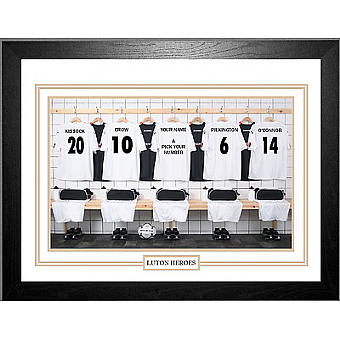 Personalised Framed 100% Unofficial Luton Football Shirt Photo A3