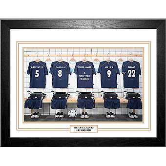 Personalised Framed 100% Unofficial Scotland Football Shirt Photo A3