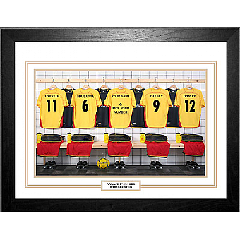 Personalised Framed 100% Unofficial Watford Football Shirt Photo A3